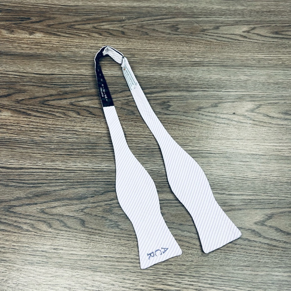 High Cotton Purple & White Seersucker Bowtie Bow Tie